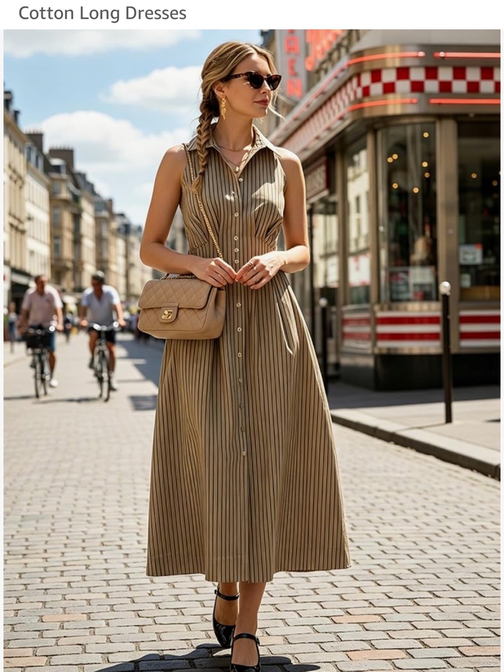 Amazon Yellow Striped Maxi Dress